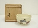【中古】【茶道具】堺焼 金田新平造 堺更紗絵茶碗(共箱)【送料無料】茶道 抹茶 おしゃれ 抹茶茶碗 抹茶碗 和食器 レトロ 茶器 骨董 茶わん 茶会 茶の湯 j...