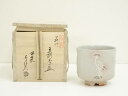 【中古】【茶道具】萩焼 城山窯 金子信彦造 立鶴茶碗(共箱)【送料無料】茶道 抹茶 おしゃれ 抹茶茶碗 抹茶碗 和食器 レトロ 茶器 骨董 茶わん 茶会 茶の湯...