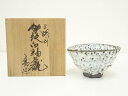 【中古】【ゴールデンウィークセール35%オフ】【茶道具】作家物 鉄地白釉茶碗(共箱)【送料無料】茶道 抹茶 おしゃれ 抹茶茶碗 抹茶碗 和食器 レトロ 茶器 骨...