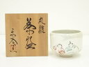 【中古】【茶道具】京焼 楽入窯造 丸雛茶碗(共箱)【送料無料】茶道 抹茶 おしゃれ 抹茶茶碗 抹茶碗 和食器 レトロ 茶器 骨董 茶わん 茶会 茶の湯 3月 春