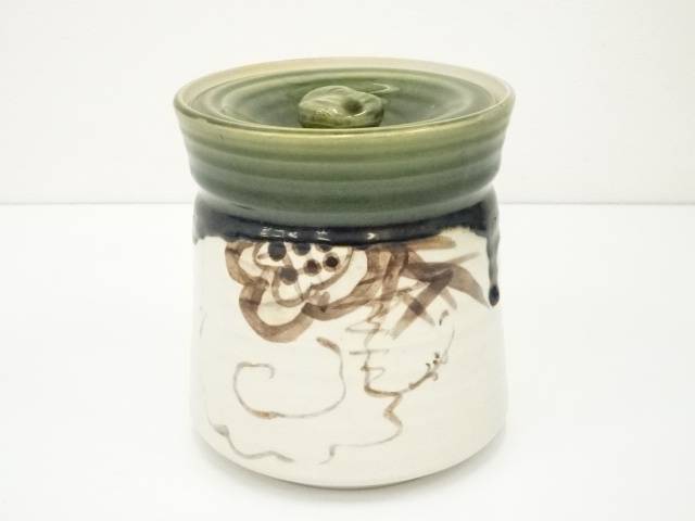 【中古】【茶道具】織部水指【送料無料】