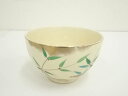 【中古】【茶道具】京焼 龍清造 色絵笹文茶碗【送料無料】