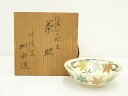 【中古】【タイムセール40%オフ】【茶道具】京焼 鳴滝窯 橋本城岳造 仁清写楓文平茶碗(共箱)【送料無料】
