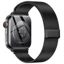 OULUOQI アップルウォッチバンド Apple Watch バンド コンパチブル 49mm 45mm 44mm 42mm 41mm 40mm 38mm ステンレス ベルト 長さ調節 男女兼用 マグネット 留め金 メッシュ 通気 Watch Seri