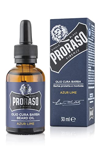 PRORASO (ポロラーソ) ビアードオイル アズール ライム 髭用オイル アフターシェーブ トリートメント スタイリング イタリア製 30mL