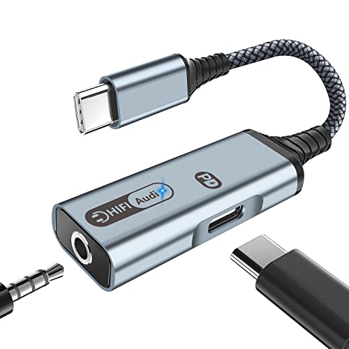 USB Type C to 3.5mm CzϊA_v^ 2in1 ^CvC Czϊ P[u DAC 32bit/384kHz Hi-Fi ϋvґgiCP[u PD 60W }[d  yĐ/ʘb/ʒ Ή