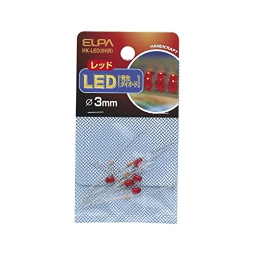 エルパ (ELPA) LED 25mA 5個入 Φ3mm レッド LED電球 工作 HK-LED3H(R)