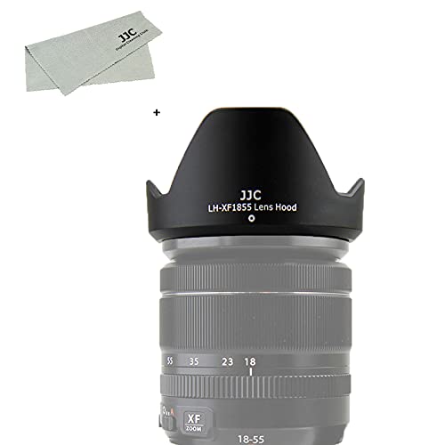 JJC 可逆式 レンズフード Fujifilm FUJINON XF 14mm F2.8 R XF 18-55mm F2.8-4 R LM OIS レンズ 用 Ф58mm保護フィルター と レンズキャップ インストール可能