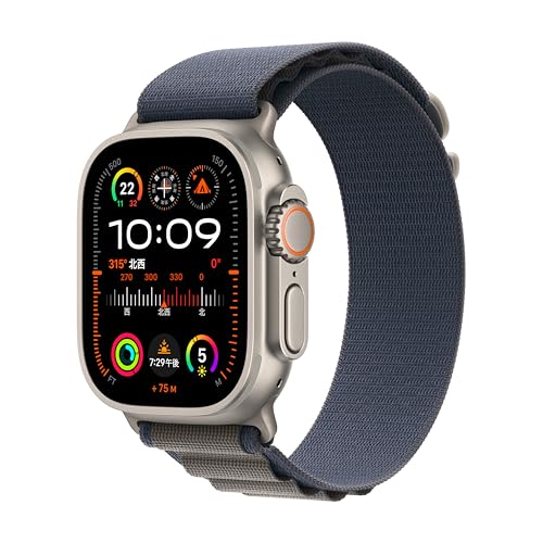 Apple Watch Ultra 2 GPS + Cellularモデル - 49mmチタニウムケースとブルーアルパインループ - M