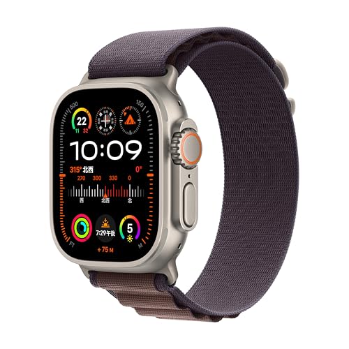 Apple Watch Ultra 2 GPS + Cellularモデル - 49mmチタニウムケースとインディゴアルパインループ - S