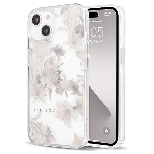 rienda Ki iPhone15 Ή P[X ԕ NA u TPU NAP[X/Dress Flower v G_ ACtH15p iPhone 15p  uh X}zP[X (݃zCg)