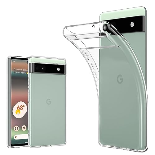 Google Pixel 6a Pixel6a Pixel 6a グーグル ピクセル 6 ソフトケース カバー ケース ストラップホール付き 薄型 軽量 耐衝撃 衝撃吸収 シリコン TPU 透明 PC カバ ワイヤレス充電対応 無地 シンプル 全面