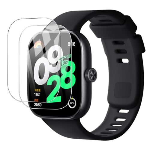 LAZIRO 2024ŐV Xiaomi Redmi Watch 4 p XN[یtB (2) KX tیtB 0.33mm 2.5D dx9H Sʕی ώw  ߗ {Ɏqfލ̗p Uh~