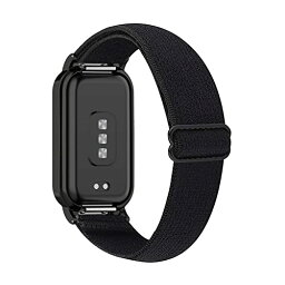 AiMaoo バンド Xiaomi Smart Band 8 Active/Xiaomi Redmi Smart Band 2 対応 交換バンド ナイロン スポーツバンド 柔らかい ストラップ サイズ調節可能 ストラップ 速乾性 伸縮性 交換バンド