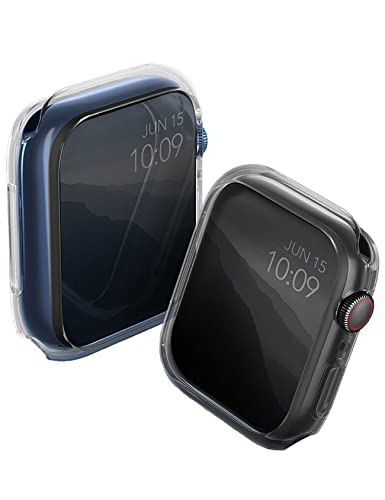 UNIQ Apple Watch P[X AbvEHb`p یP[X Ռ z ϏՌ X Series9/8/7 Ή DUAL PACK GLASE (41mm(Apple Watch 9/8/7), NA/X[N2Zbg)
