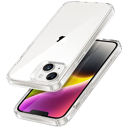 超黄ばみ防止 ESR iPhone 14 用 ケース 黄ばみなし 透明度長持ち 耐衝撃 米軍MIL規格取得 ポリカーボネートボタン ストラップホール付き 6.1インチ クリア Krystec Series