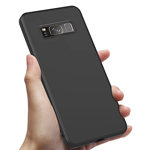 Galaxy S8 PLUS ケース 耐衝撃 シリコン 薄型 スリム Galaxy S8 PLUS カバー TPU カメラ保護 ワイヤレス充電 ケース ストラップホール 指紋 防止 スマホケースブラック黒 0200A-S8P-01