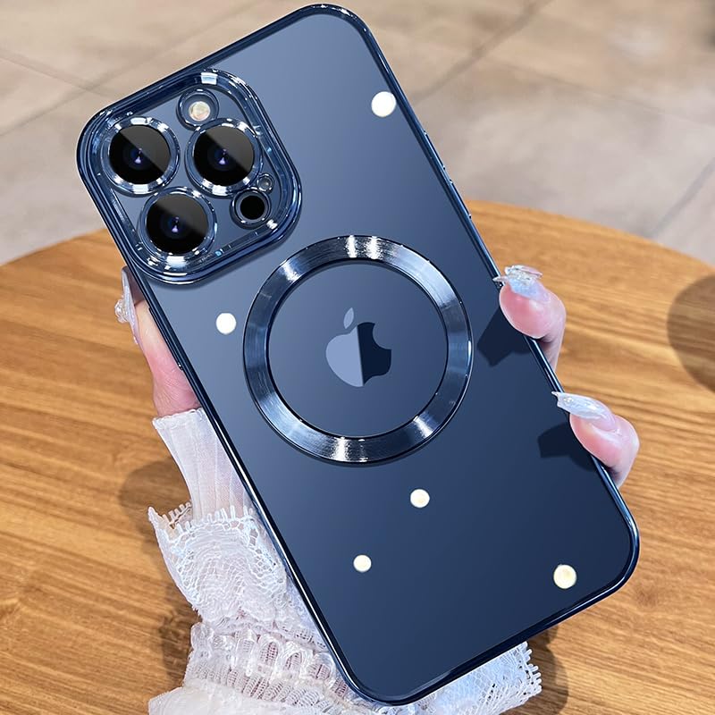 Deep 本体の色 チタニウム金属五色 iPhone 15 pro ケース MagSafe充電対応 一体型レンズ保護 人気 韓国 クリア 耐衝撃 米軍MIL規格 耐久性 SGS認証 カバー ストラップホール付き アイフォン15pro用 カバー 6.1