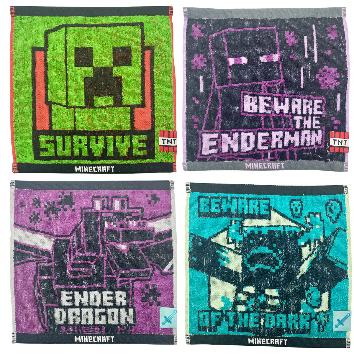 Minecraft マインクラフト マイクラ ジャガード ミニタオル ハンドタオル 約25×25cm ゲーム キャラクタ..