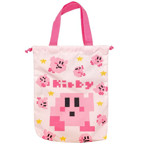 星のカービィ×大図まこと ピンク シューズケース 約W24cm×H30cm×マチ6cm ポリエステル100％ 撥水加工 入園入学 2025【2点までメール便可】