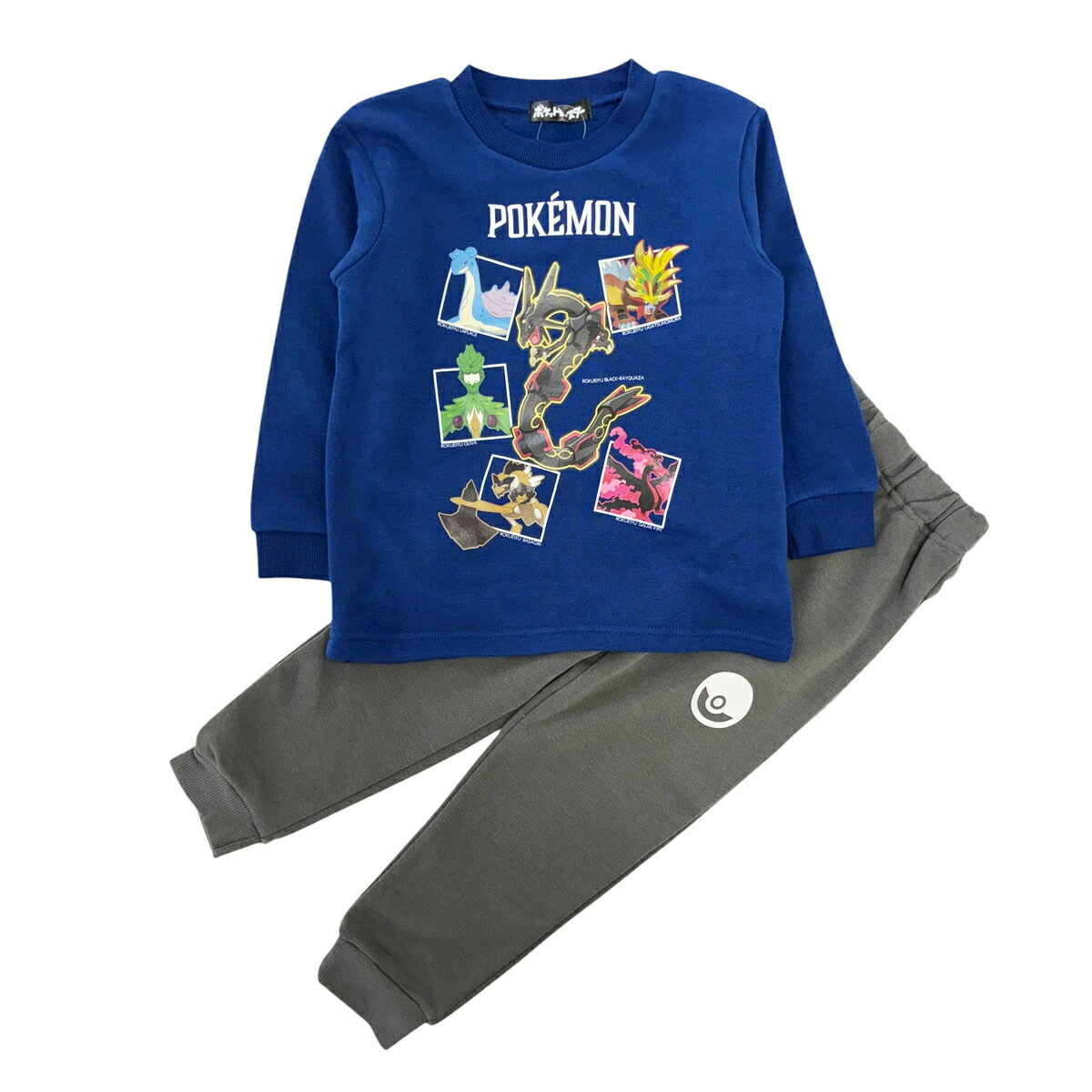 パジャマ ポケットモンスター 六英雄 ブラックレックウザ 秋 冬 裏起毛 暖かい ポケモン 長袖 子供 服 キッズ 男の子 ゲーム キャラクター 110 120 130 140 3