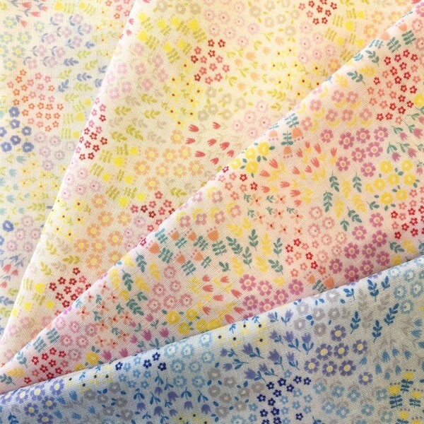 生地 カットクロス Wガーゼ プリント50cm 小花柄 約108cm×50cm【3点までメール便可能】