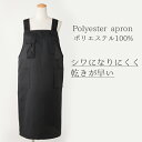 エプロン 男女兼用 ポリエステル100% 撥水加工 メンズ レディース マチ付き 蓋付き ポケット ペン差し付き H型 無地 黒 ブラック P4-5 【2点まで...