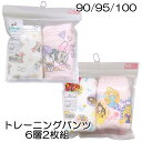 トレーニングパンツ 6層 2枚組 ディズニートレパン ミニー プリンセス キャラクター 90 95 100 トイトレ グッズ