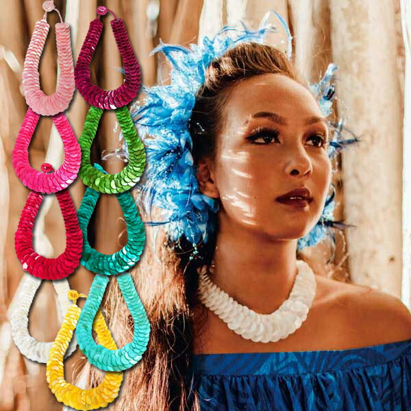 マーメイドシェル レイ 天然素材 貝殻 Maunaloa マウナロア フラダンス 首飾り イベント アクセサリー 小物 ハワイアン ネックレス