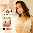 【選べる3点購入で半額1,990円】【到着後レビューを書いて半額クーポン】胸を小さく見せるブラ ブラジャー レディース ブラ ノンワイヤー 柔らか 快適 楽ちん 大きいサイズ 総レース 着痩せ