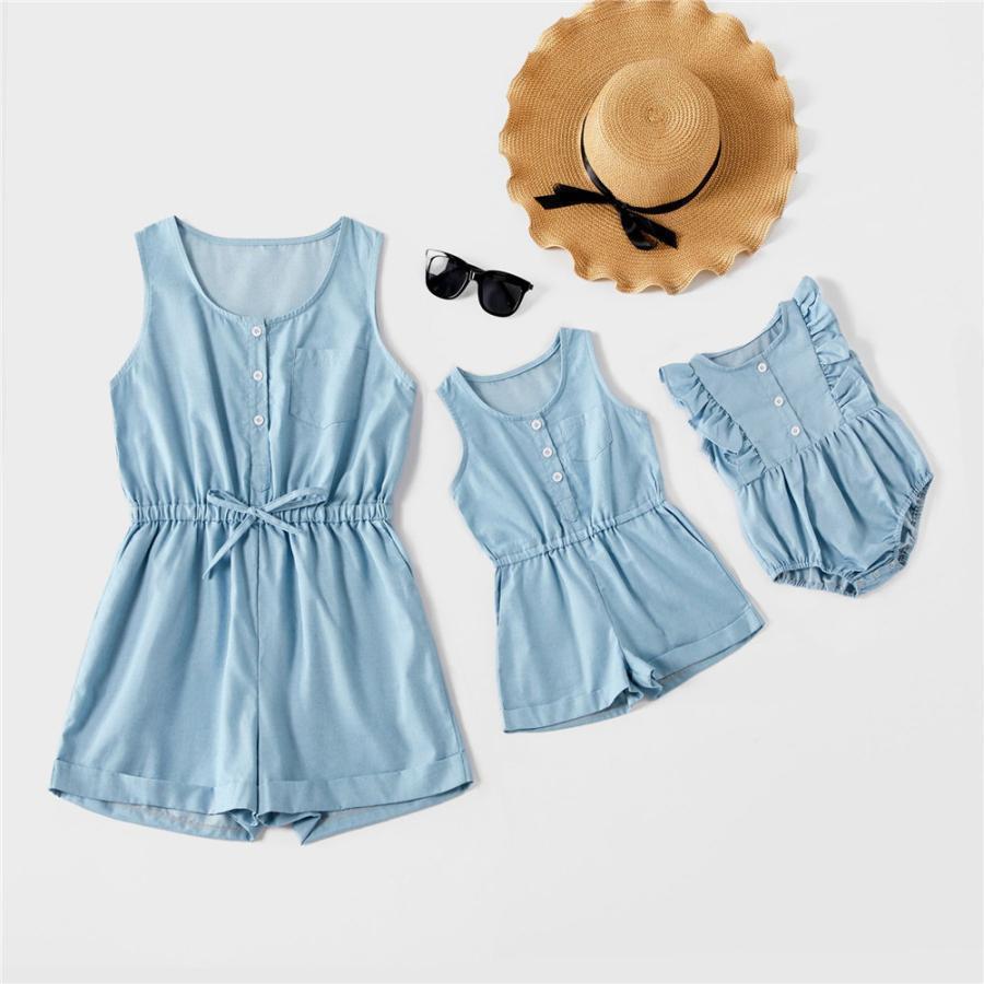 サロペット 親子ペア 女性 春 夏服 サロペットパンツ 親子コーデ親子お揃いコーデ夏レディース 女の子..