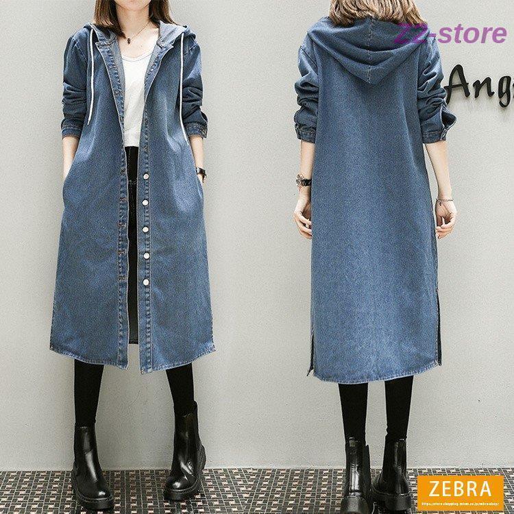 秋 アウター レディース デニム レディースコート ロングコートフード付き 大きいサイズ スプリングコート カジュアル 薄手 ゆったり 春秋用