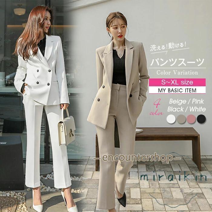 Pants Suit - スーツ セットアップ パンツスーツ レディース ロングパンツ 成人式 入学式 40代 フォーマル エレガントママスーツ 通勤 OL きれいめ 卒業式