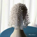 ウェディングベール パール ショートベール ショート丈 フェイスアップベール マリアベール ウエディングベール ミニベール 結婚式 花嫁 二次会 海外挙式 上品