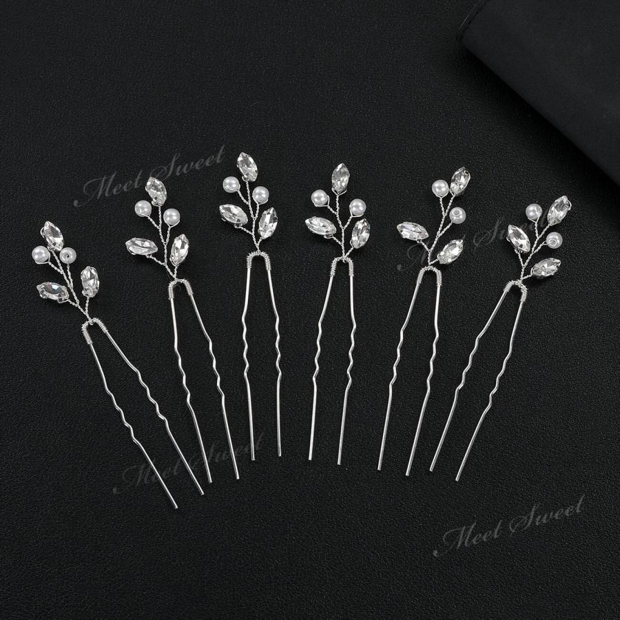 ヘッドドレス Uピン セット 大人 二次会 発表会 結婚式 花嫁 前撮り 和装 着物 浴衣 ウェディング ブライダル シンプル シルバー ゴールド ピンクゴールド 3