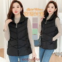 ダウンベスト レディース 中綿ベスト 秋 冬 暖かい あったか 防寒対策 保温 トップス 前開き 軽量 防風 アウター 通勤 通学 カジュアル