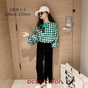 韓国子供服 セットアップ 女の子 新作 秋服 おしゃれ 2点セット 長袖 シャツ + ズボン キッズ ガールズ 上下セット ファッション 秋着 可愛い お出かけ...