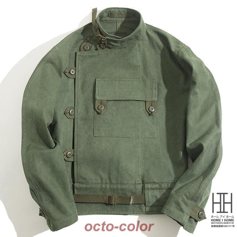 ライダースジャケット メンズ モーターサイクルジャケット 大きいサイズ 21ozキャンバス おしゃれ バイ..