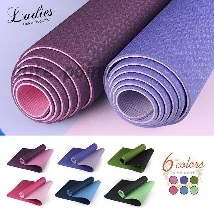 ヨガマット ストレッチマット ガタオル ヨガラグ トレーニングマット エクササイズマット 滑らない 滑..