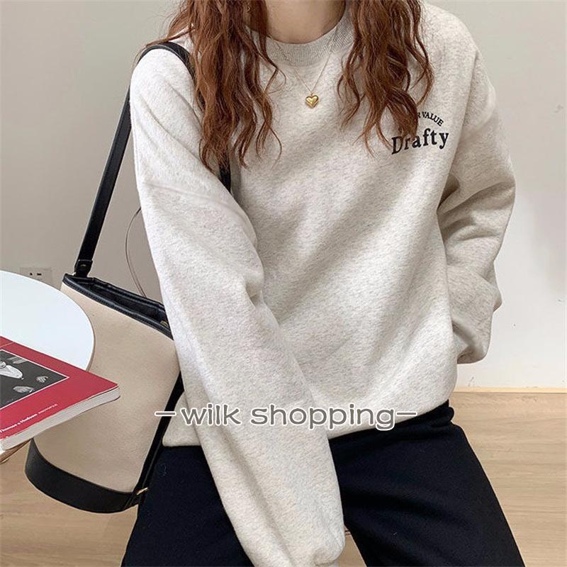 トレーナー 裏起毛 レディース秋冬 裏フリース 暖かい パーカー トップス アウター 冬インナー 英語 文..