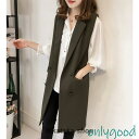 ロングジレ ジレベスト ベスト ジレ レディース トップス 秋冬 ロング ノースリーブ コート ロングベスト 大きいサイズ 3L 4L 5L 黒 羽織り カジュ...