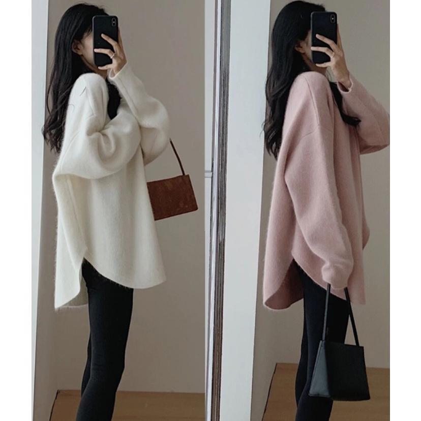 ニット セーター レディース ハイネック 秋 冬 長袖 トップス ロングニット スリット ゆったり 着痩せ お洒落 ニットワンピース 体型カバー 通勤 OL 30代 40代