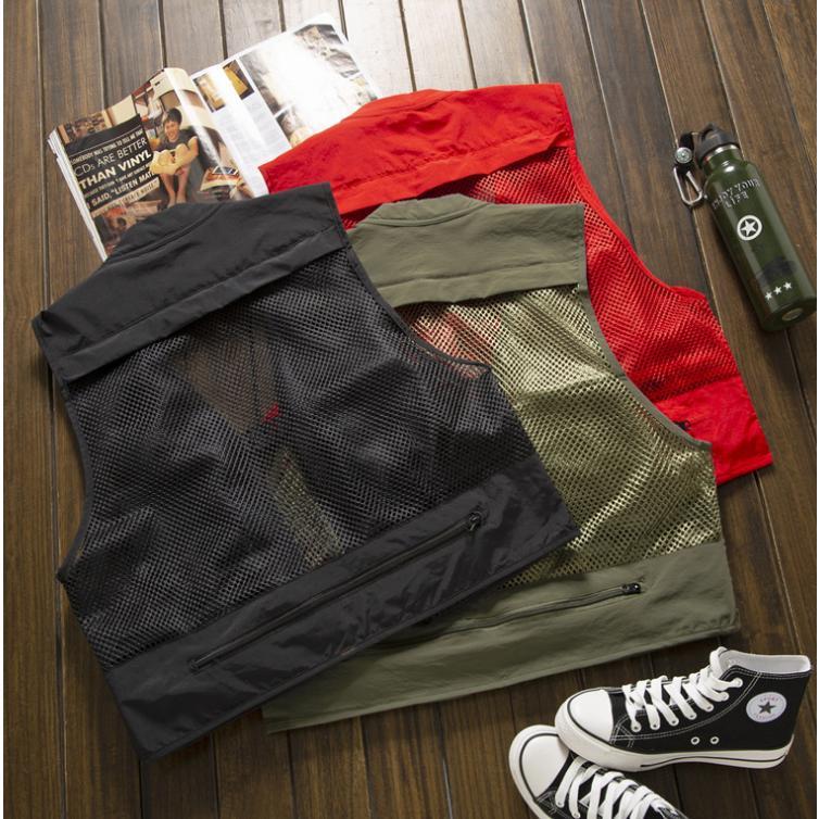 ベスト メンズ 多機能ベスト フィッシングベスト チョッキ お釣りベスト アウトドア ジレ 作業服 カメラマン ミリタリー 大きいサイズ メッシュ 春夏