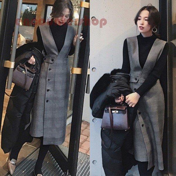 セットアップ レディース 秋 冬 2点セット シャンパースカート チェック柄 膝丈 ミモレ丈 トップス ニ..