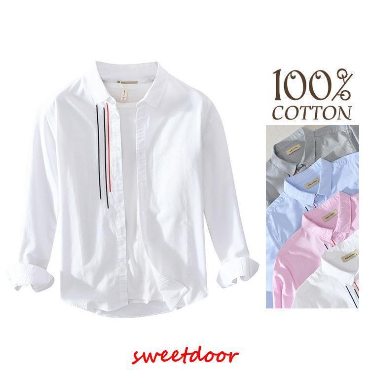 Tops - カジュアルシャツ メンズ シャツ ホワイトシャツ 長袖 トップス ビジネスシャツ 通勤 春 夏 秋