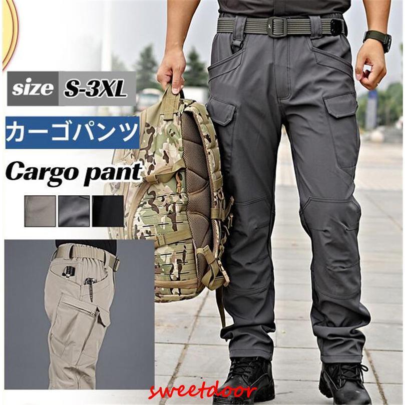 カーゴパンツ メンズ ミリタリー コンバットパンツ マルチポケット ゆったり 着痩せ 作業着 カジュアル 登山 釣り バイク 春夏秋冬