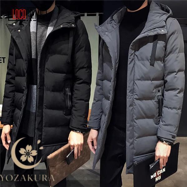 ダウンジャケット ダウンコート ロングコート メンズ 防寒 防風 保温 暖かい 中綿ジャケット フード付き キルティング 中綿コート あっ..