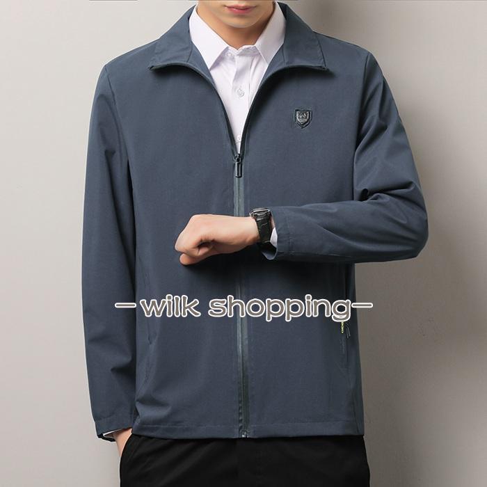 ジャケット メンズ 長袖 ジップアップ アウター 羽織り ブルゾン ジャンパー トップス 無地 オシャレ ..