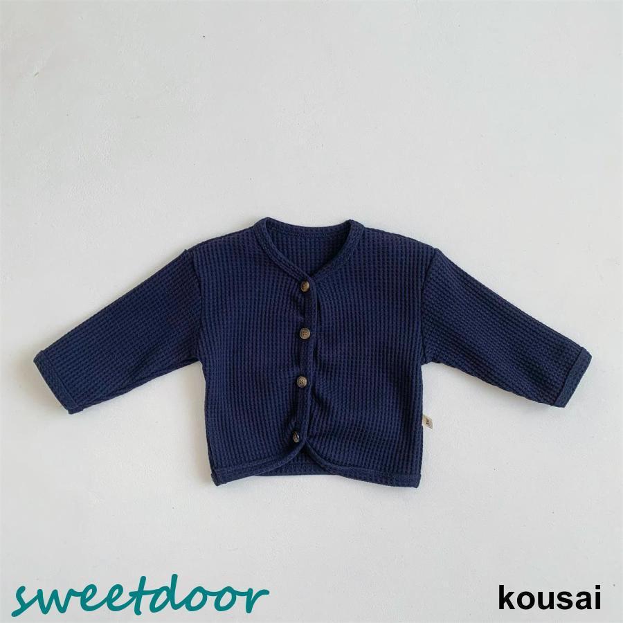 キッズ 子供服 カーディガン 無地 トップス 春秋冬 男の子 女の子 60 70 80 90 100