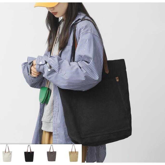 U, 吉 - 大容量 トートバッグ レディース ショルダーバッグ メンズ ポケット バッグ 通勤バッグ かばん 布